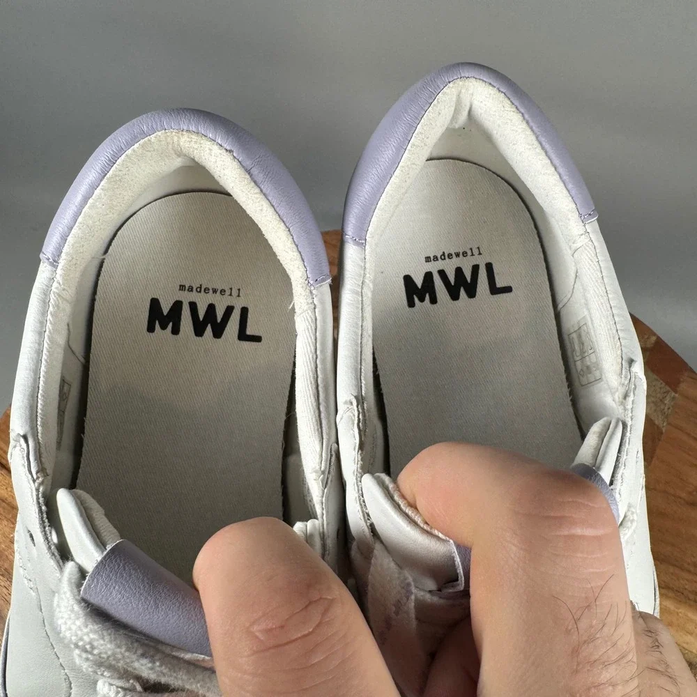 Madewell MWL Women's White Leather Low Top Court Sneakers Shoes Size‎ 8M